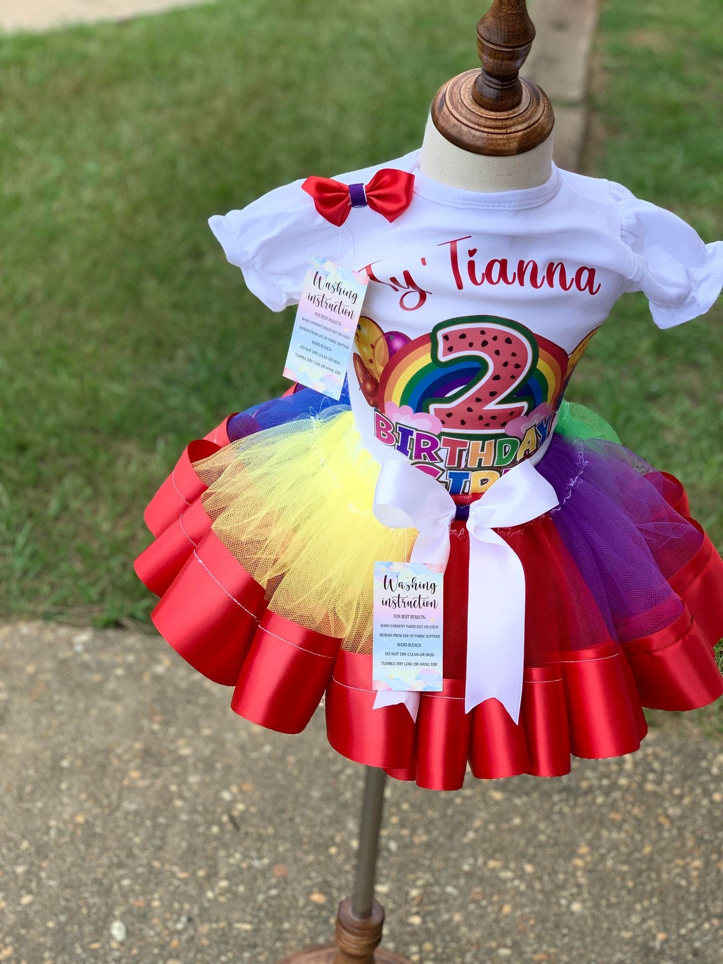 Rainbow Melon Tutu Set
