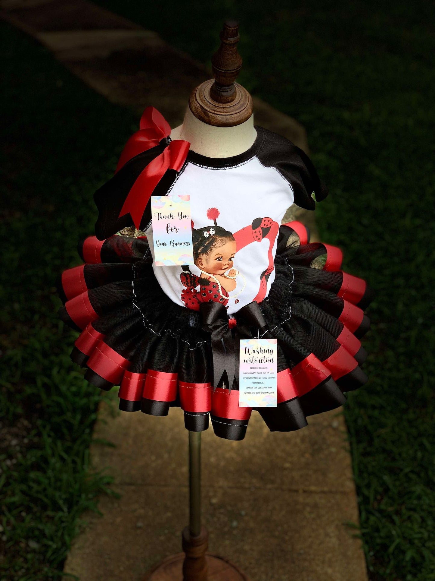 🖤❤️ Introducing Our Enchanting Ladybug Custom-Made Tutu Set! ❤️🖤