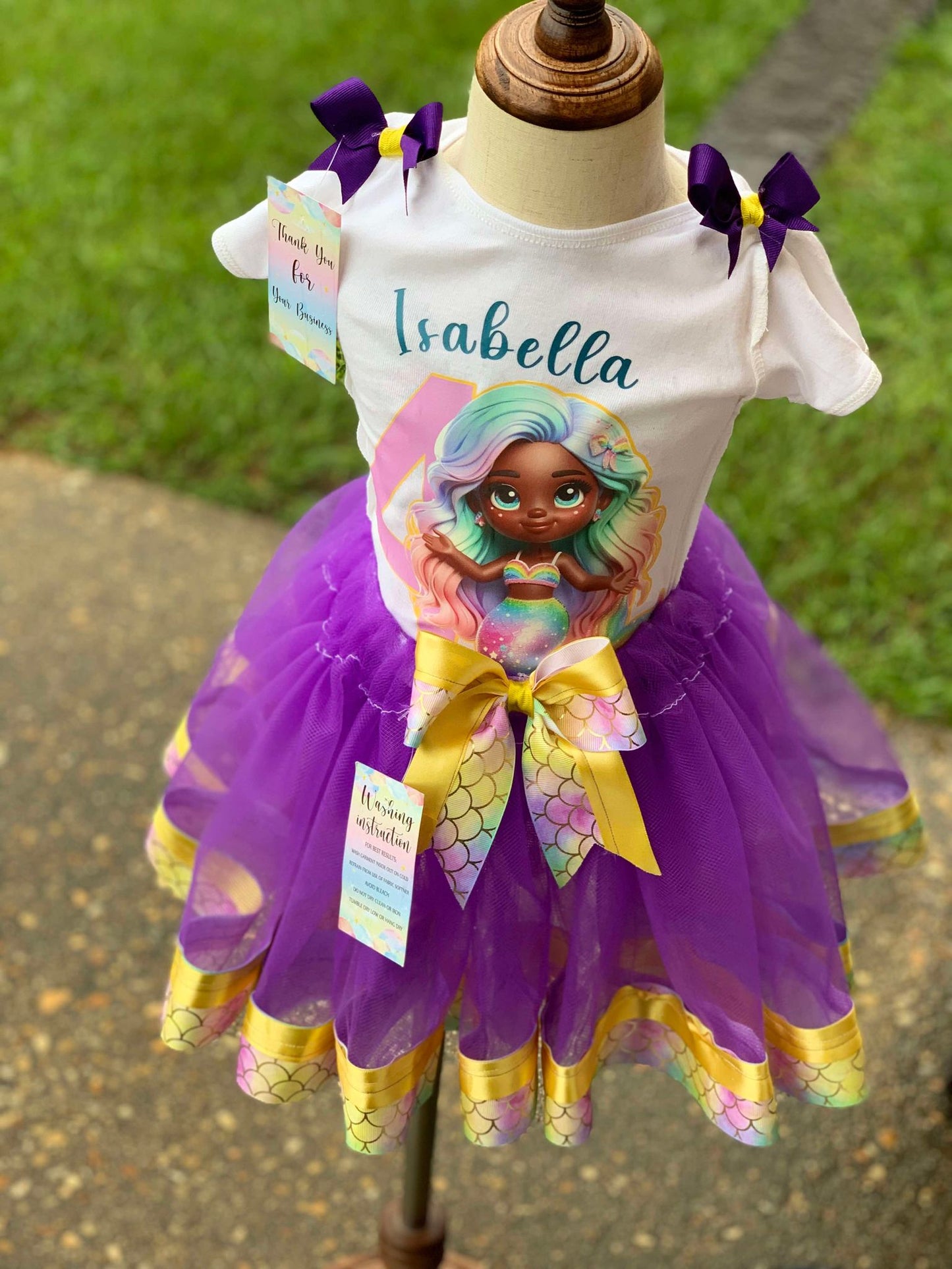 Mermaid themed tutu set