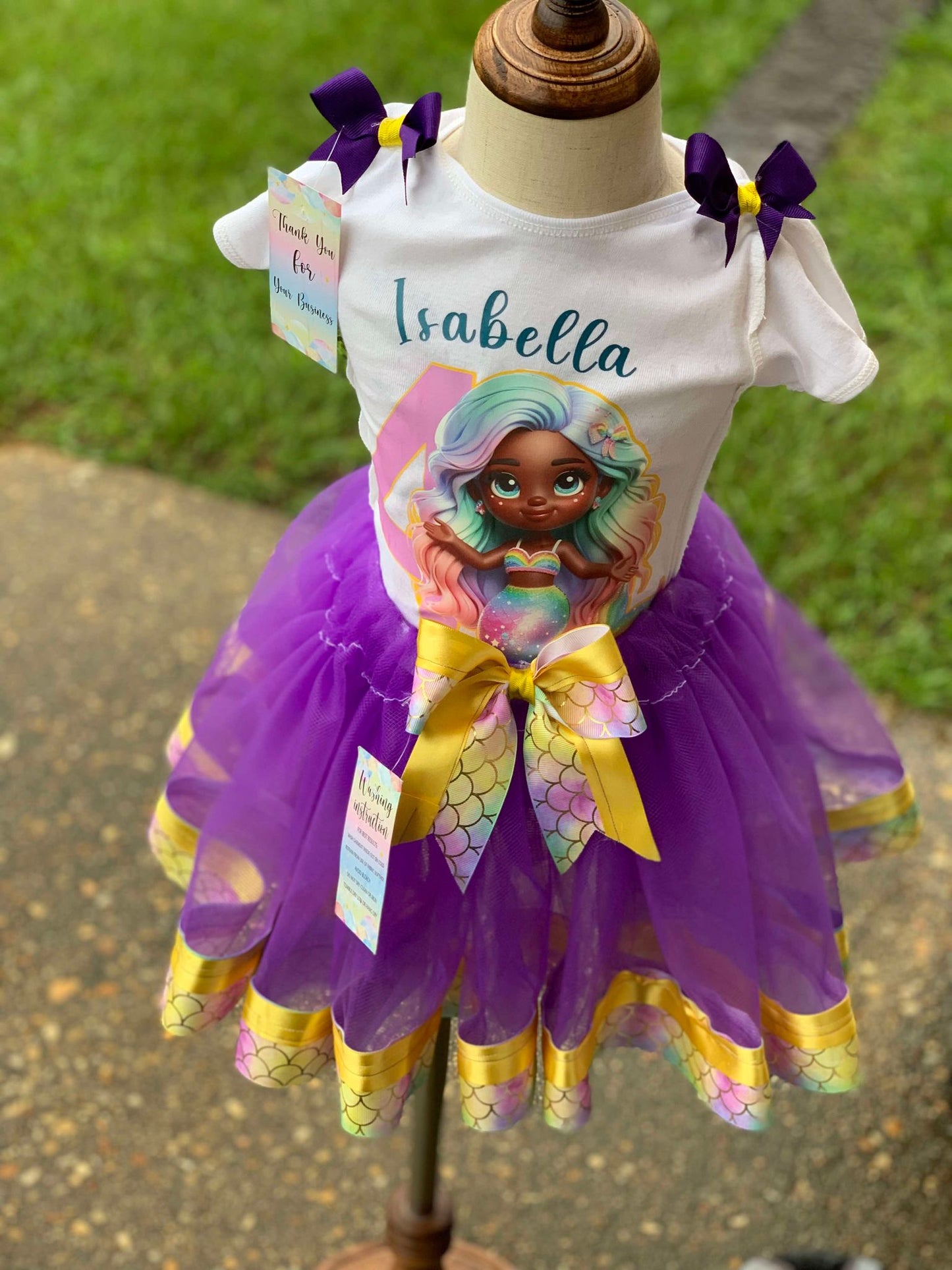 Mermaid themed tutu set