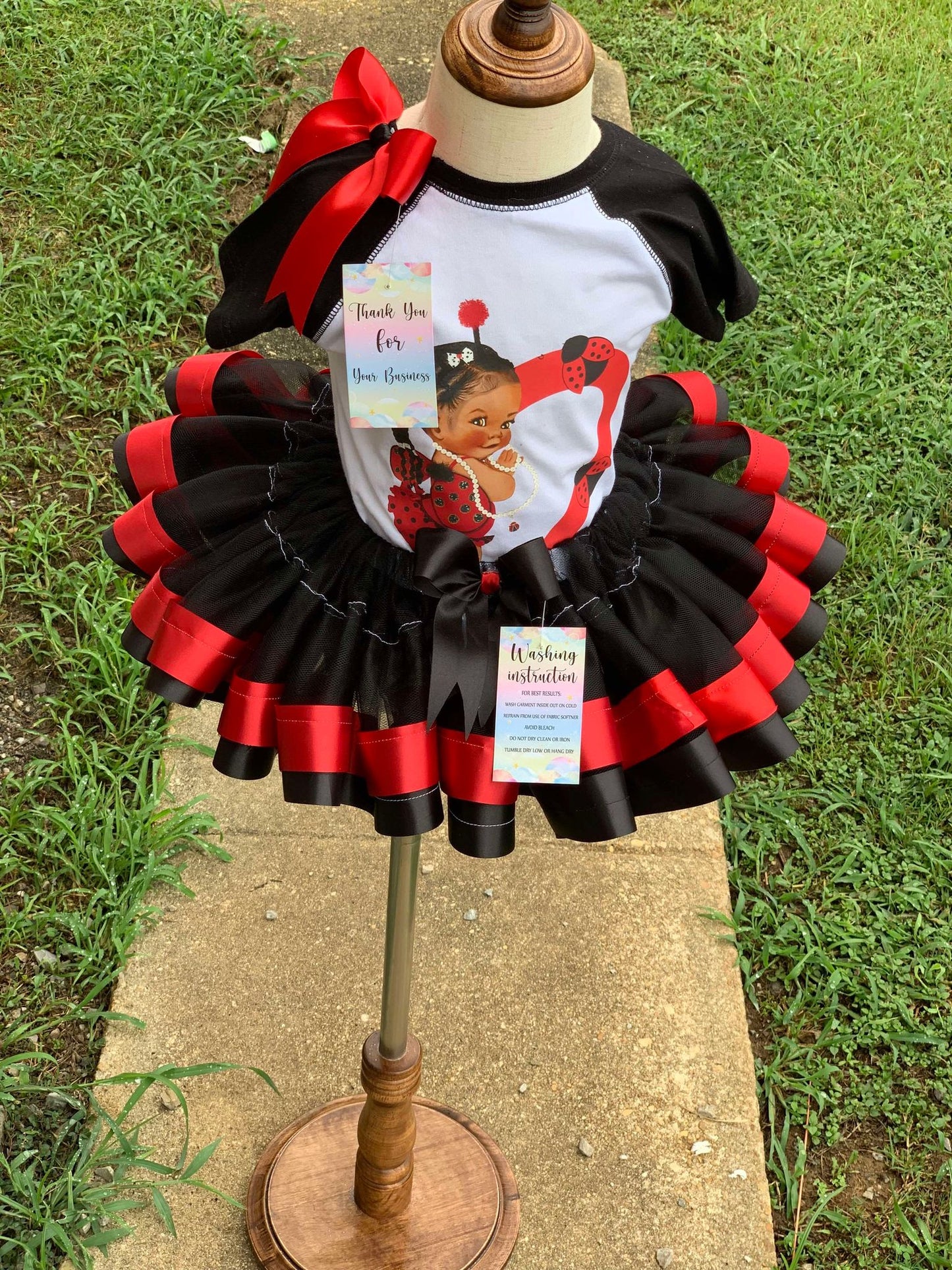 🖤❤️ Introducing Our Enchanting Ladybug Custom-Made Tutu Set! ❤️🖤