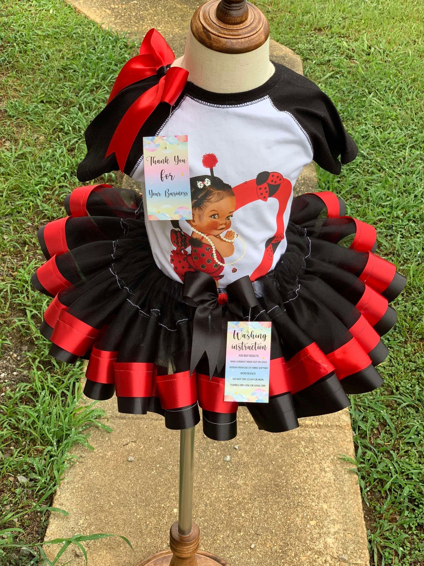 🖤❤️ Introducing Our Enchanting Ladybug Custom-Made Tutu Set! ❤️🖤