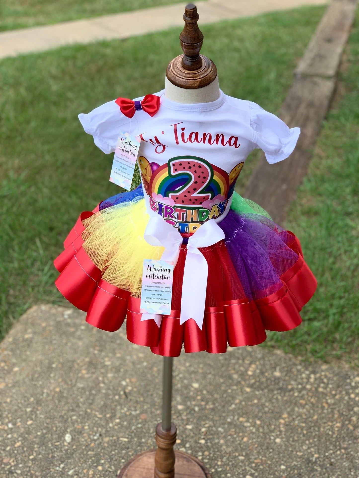 Rainbow Melon Tutu Set
