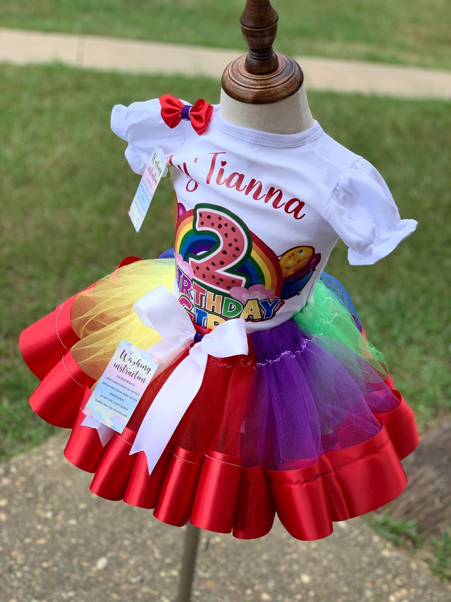 Rainbow Melon Tutu Set