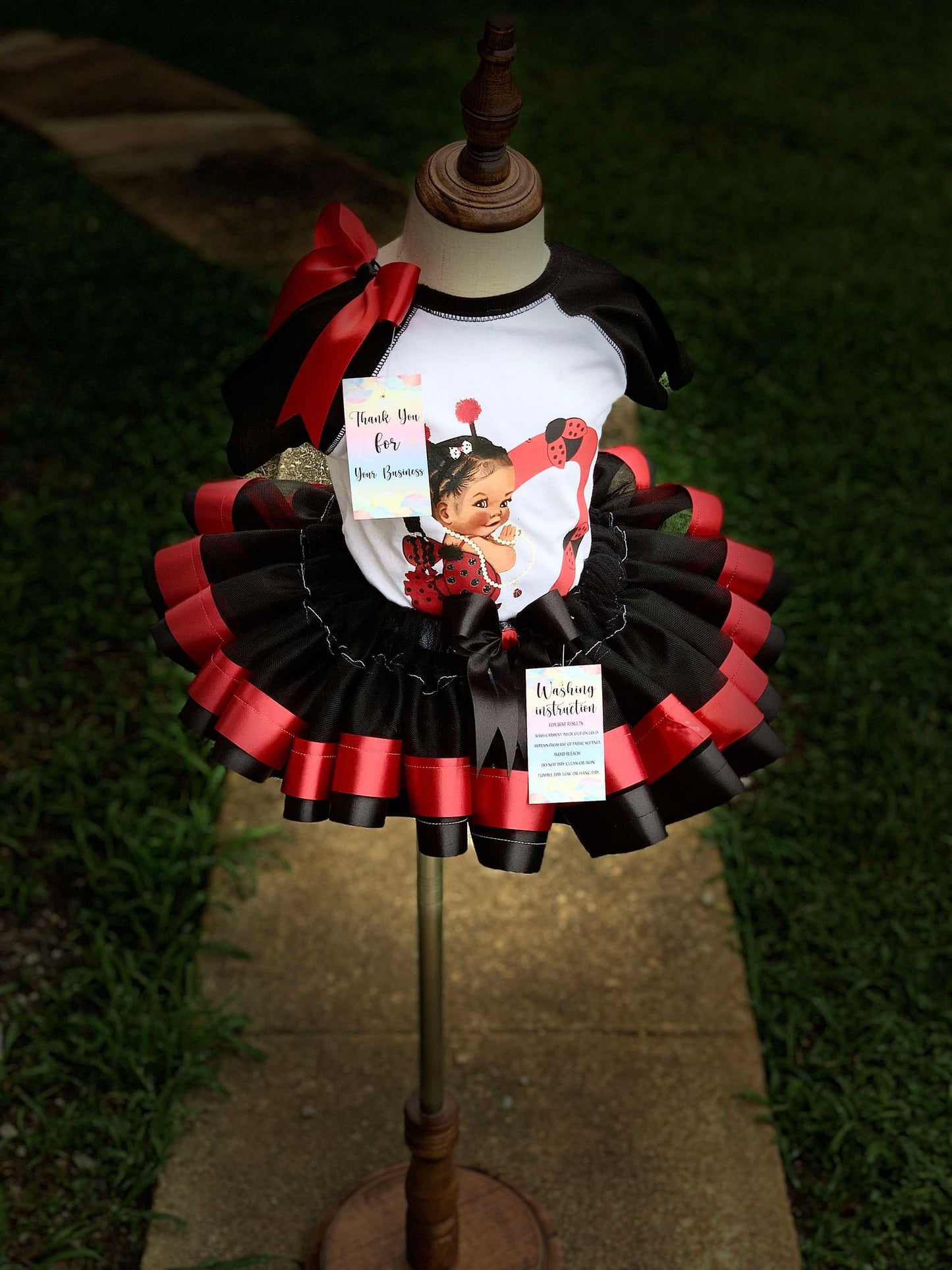 🖤❤️ Introducing Our Enchanting Ladybug Custom-Made Tutu Set! ❤️🖤