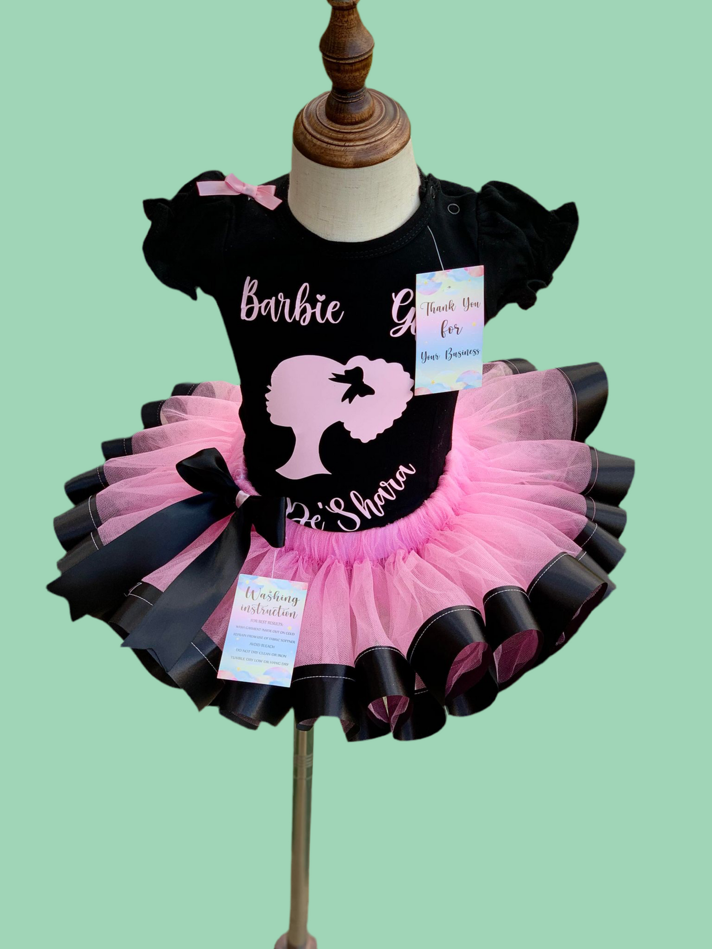 Black and Pink Barbie themed Tutu Set